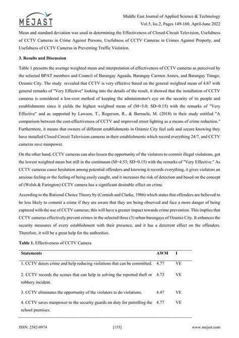 Effectiveness of CCTV Cameras Installation In Crime Prevention.